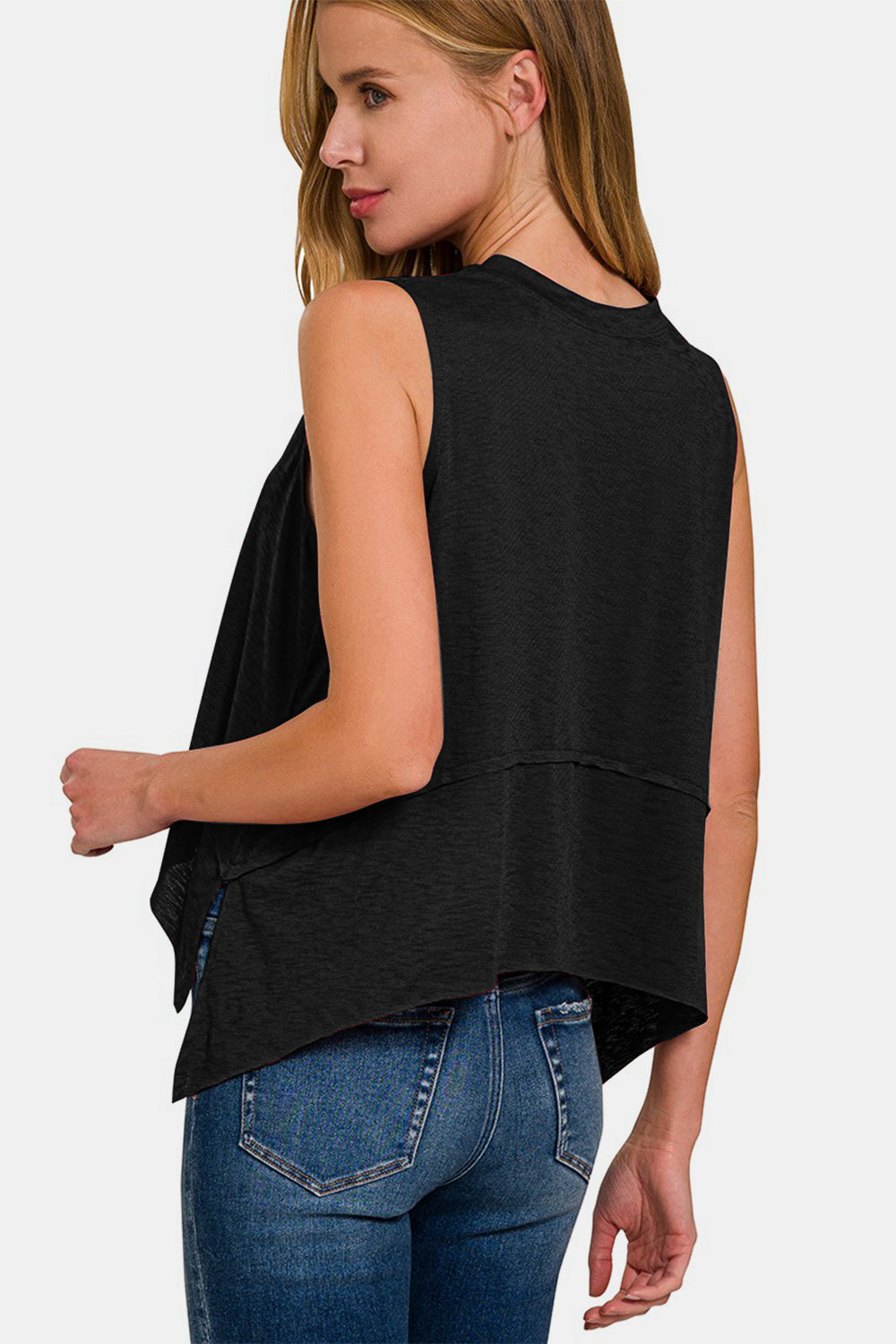 Zenana Exposed Seam Slit Tank