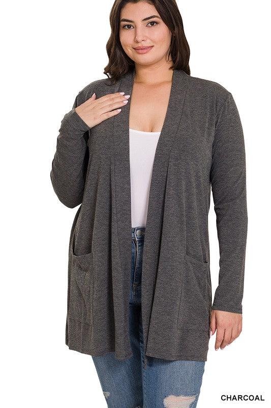 Z Plus Slouchy Pocket Open Cardigan