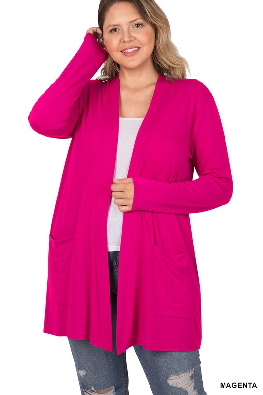 Z Plus Slouchy Pocket Open Cardigan