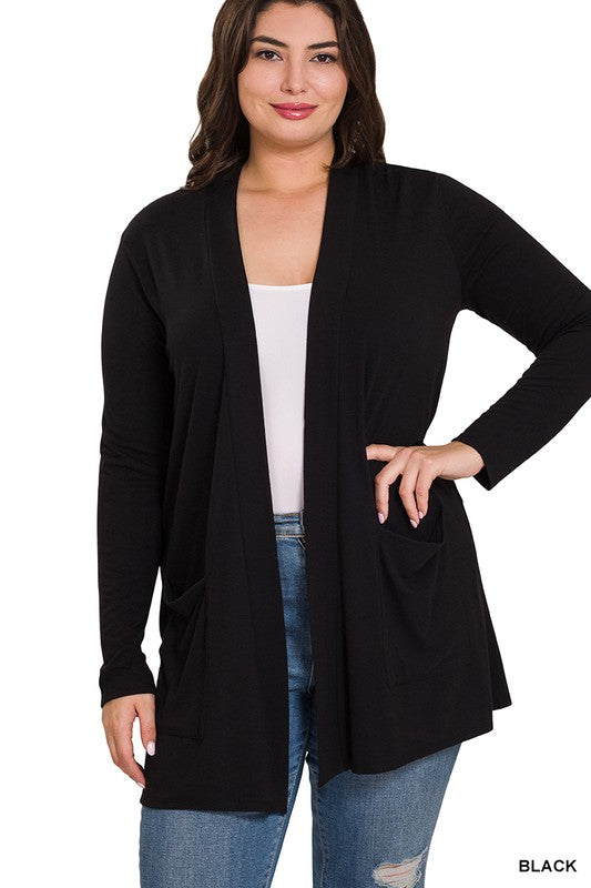 Z Plus Slouchy Pocket Open Cardigan