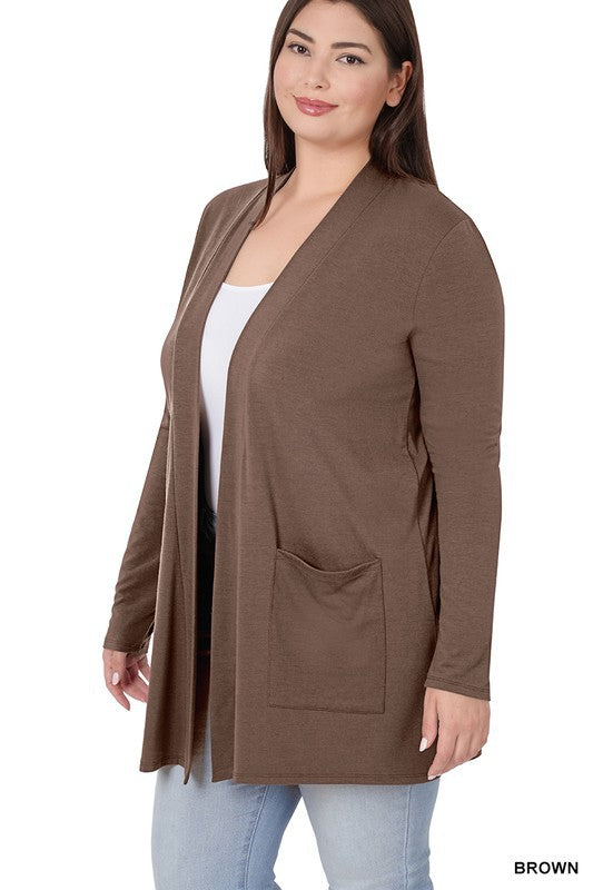 Z Plus Slouchy Pocket Open Cardigan