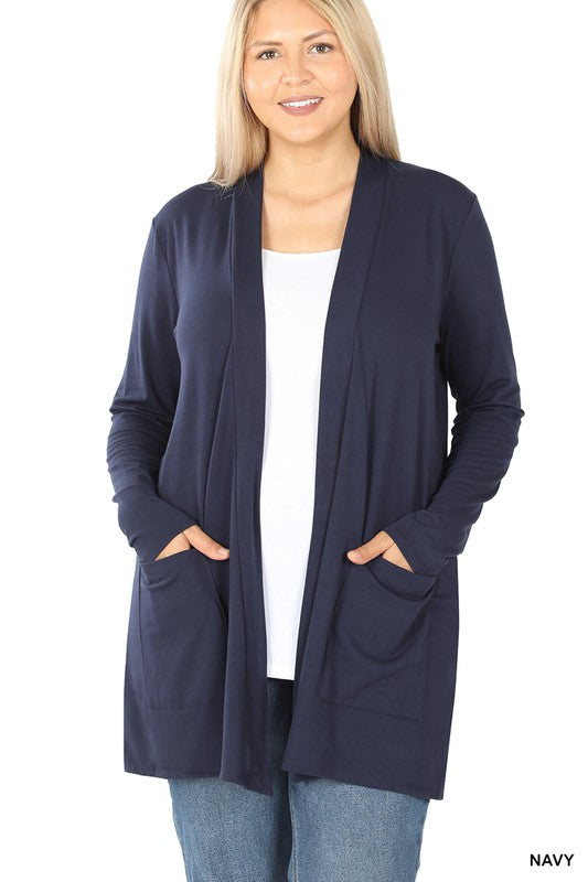 Z Plus Slouchy Pocket Open Cardigan