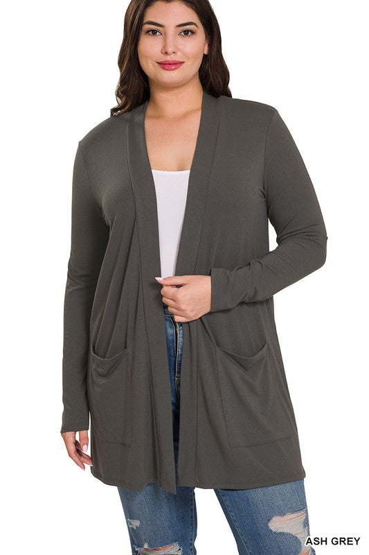 Z Plus Slouchy Pocket Open Cardigan