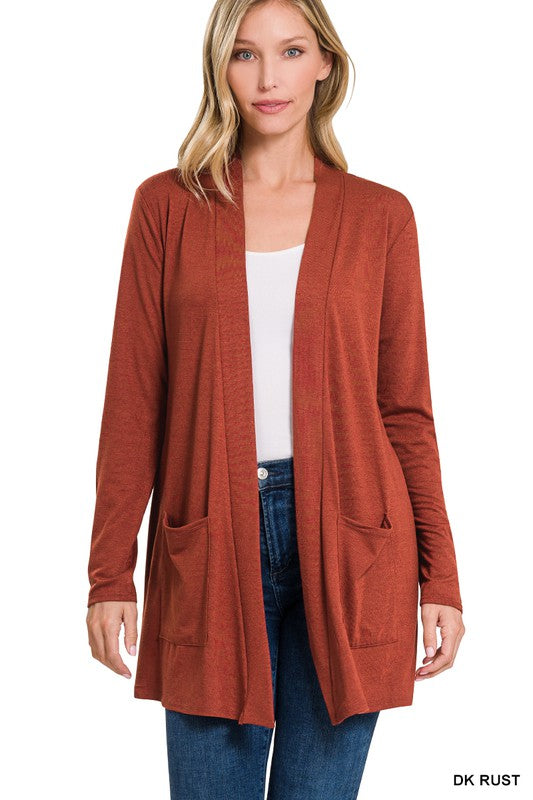 Z Slouchy Pocket Open Cardigan