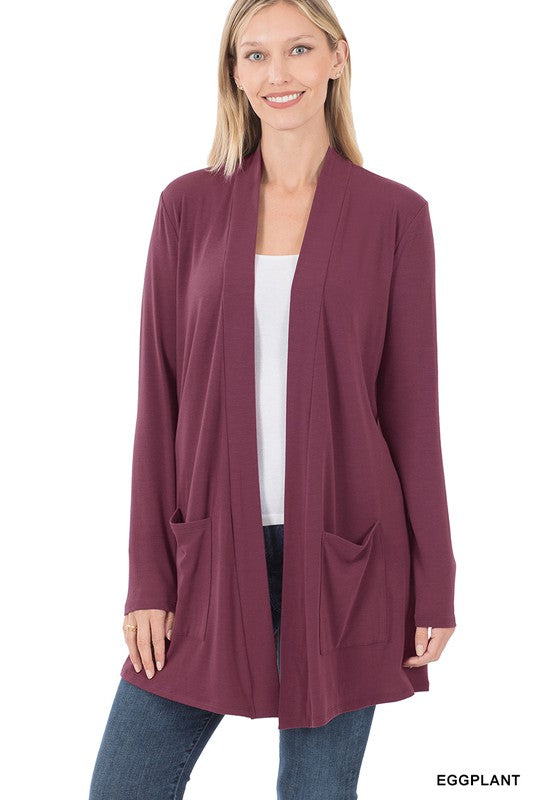 Z Slouchy Pocket Open Cardigan