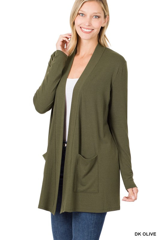 Z Slouchy Pocket Open Cardigan