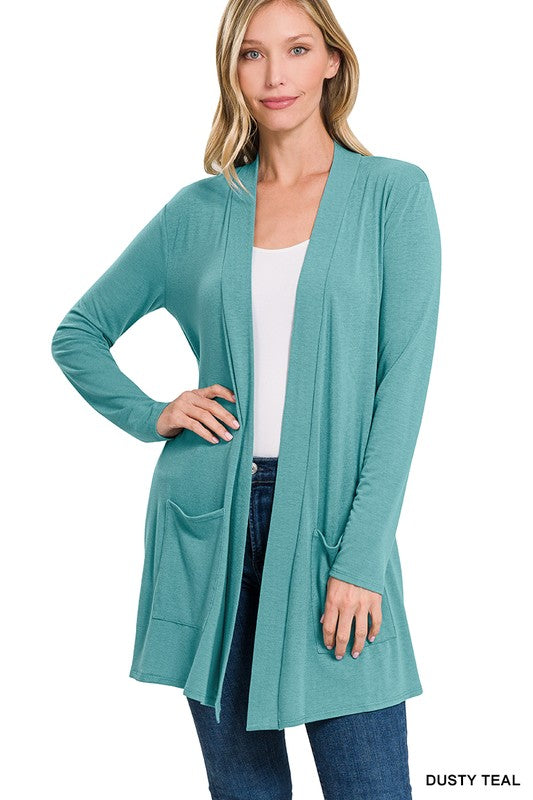 Z Slouchy Pocket Open Cardigan