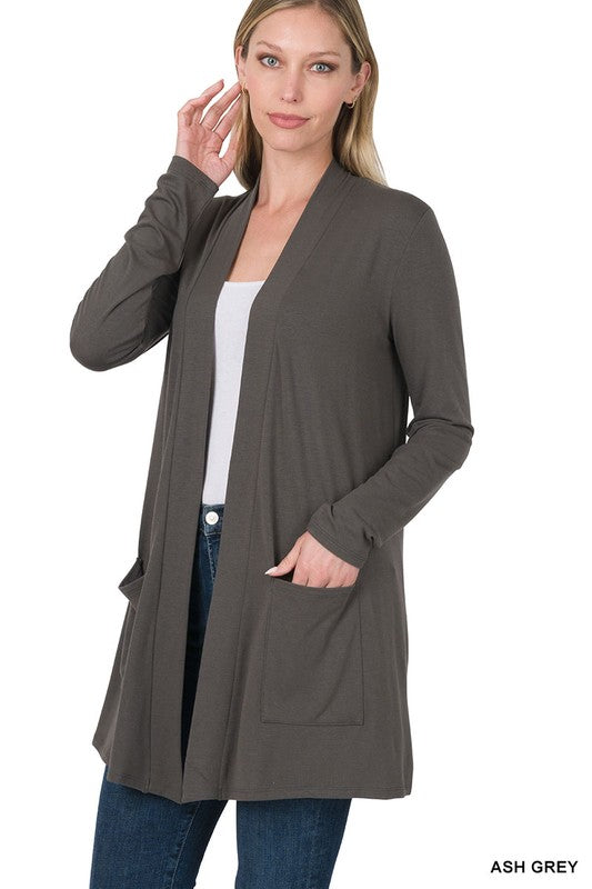 Z Slouchy Pocket Open Cardigan