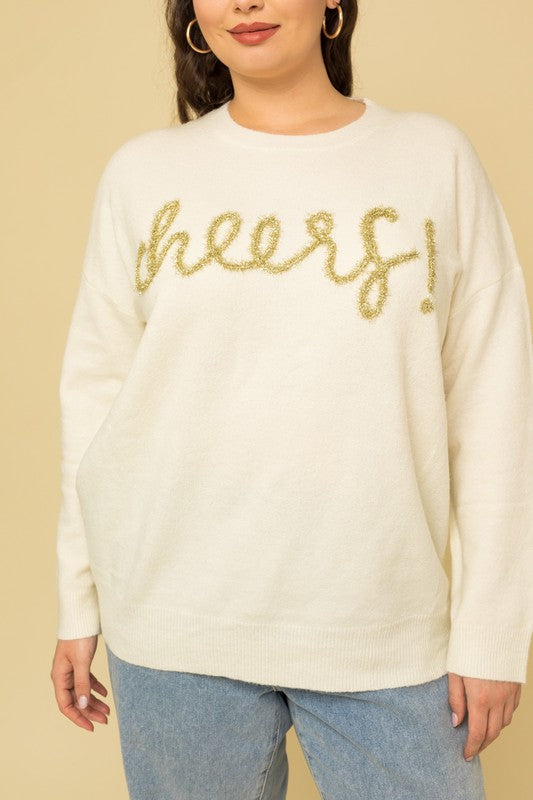 Plus Size Cheers Pullover Sweater