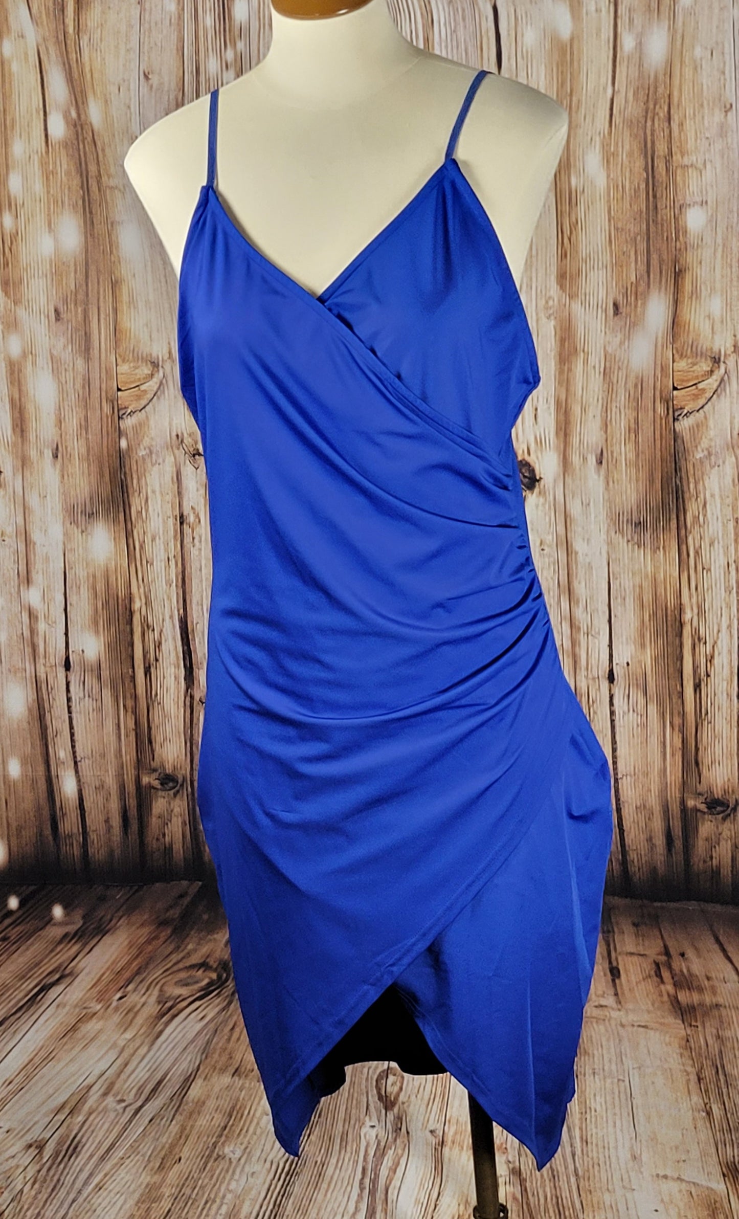 Royal Blue Ruched Dress