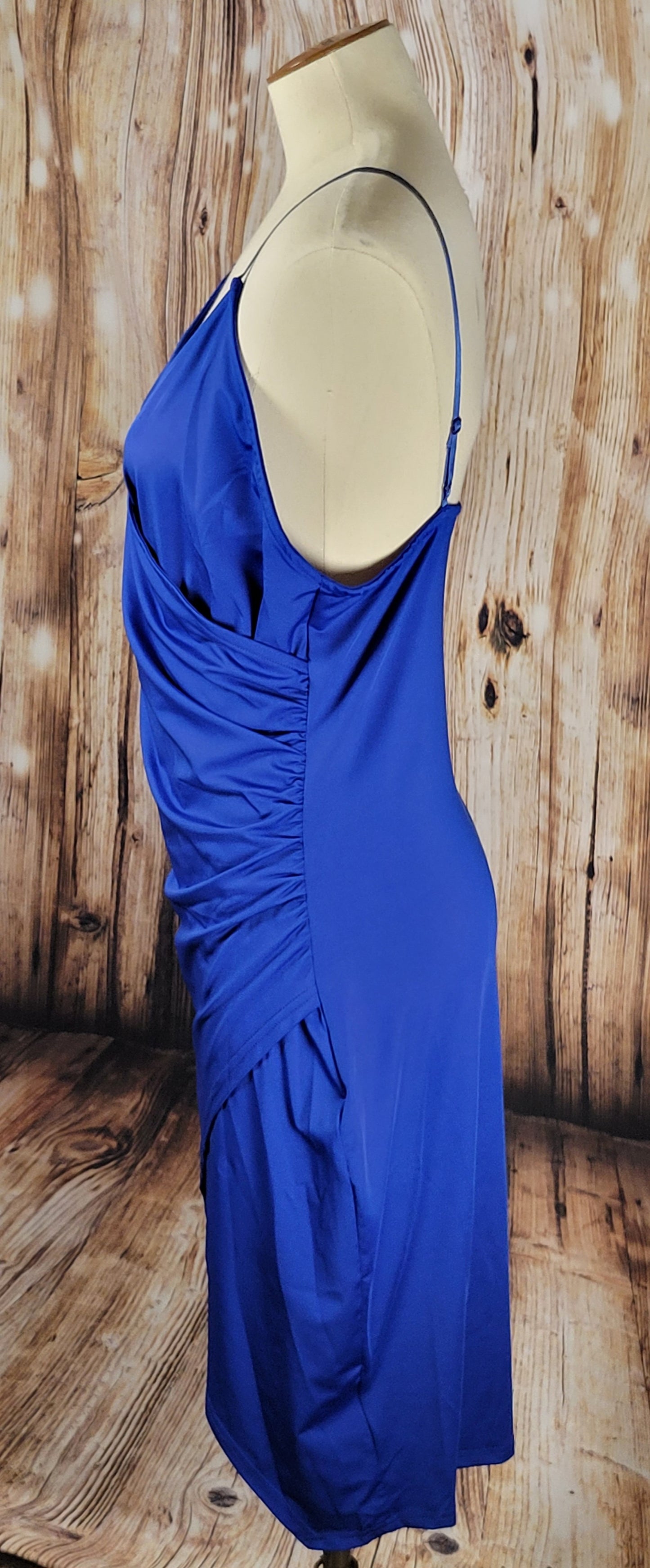 Royal Blue Ruched Dress