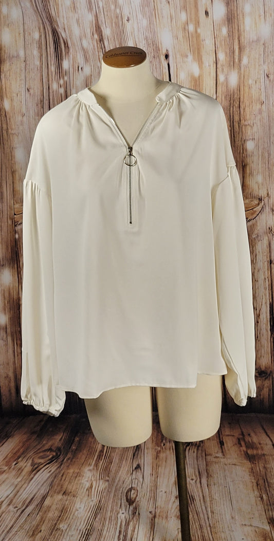 Ivory Zippered Top