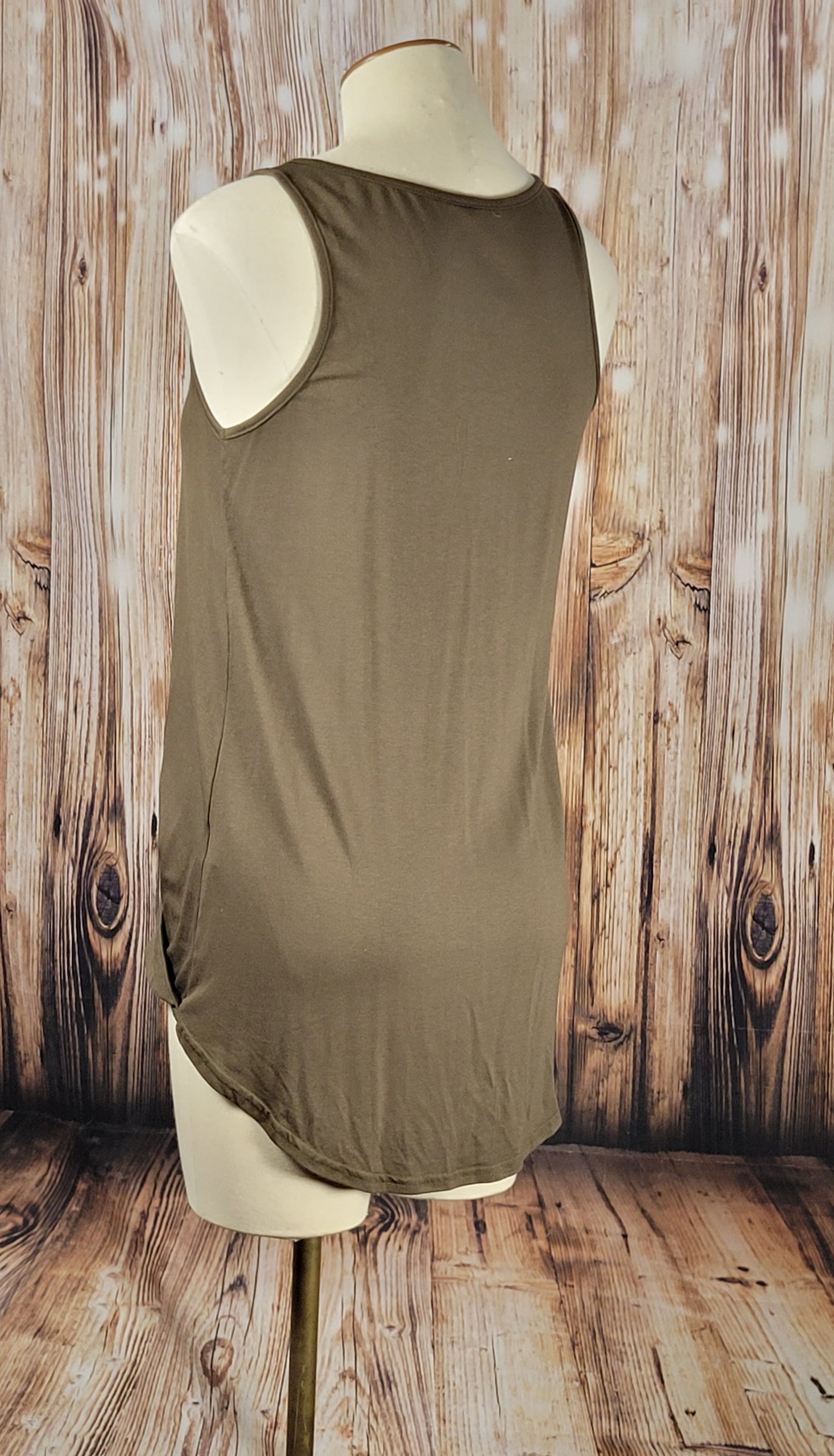 Surplice Tank in Dark Olive