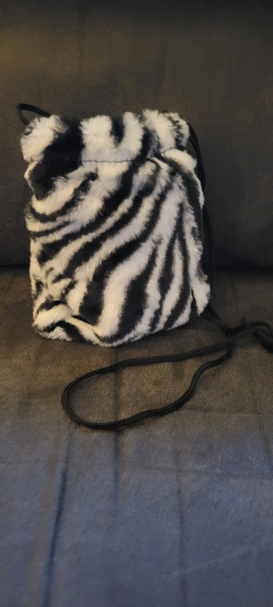 Zebra Cinch Bag