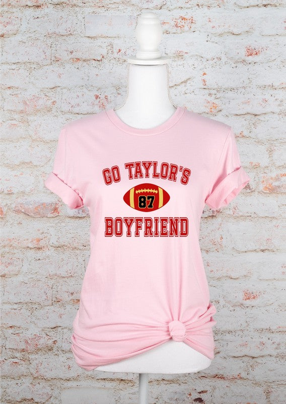 Go Taylor's Boyfriend Football Graphic Tee Plus Size