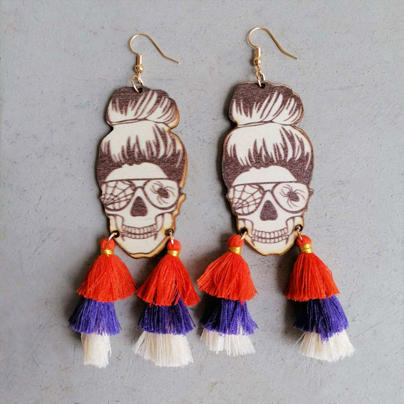 Spider Grandma Tassel Dangle Earrings