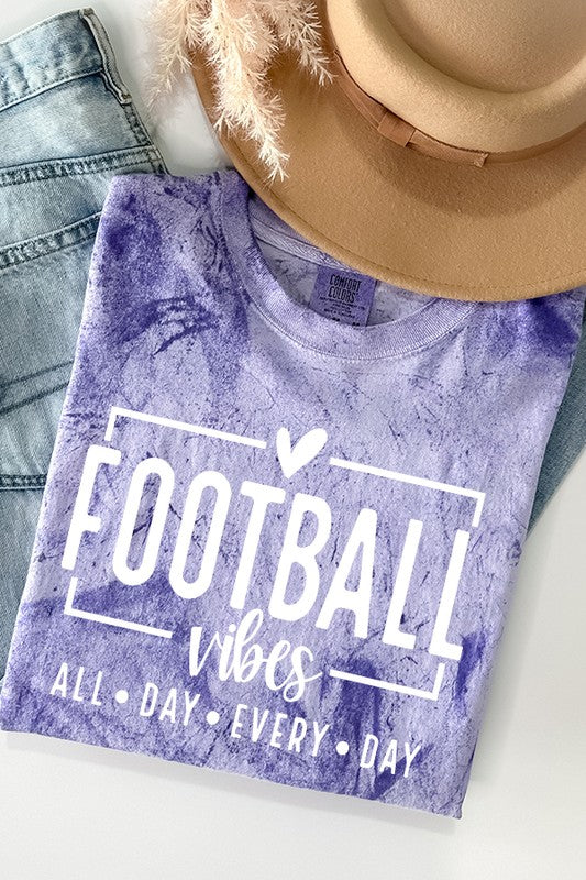 Football Vibes All Day Every Day Color Burst Tee