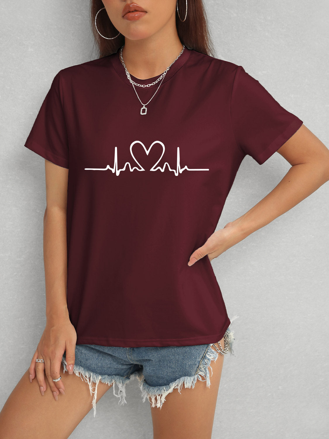 Heart-Beat Short Sleeve T-Shirt