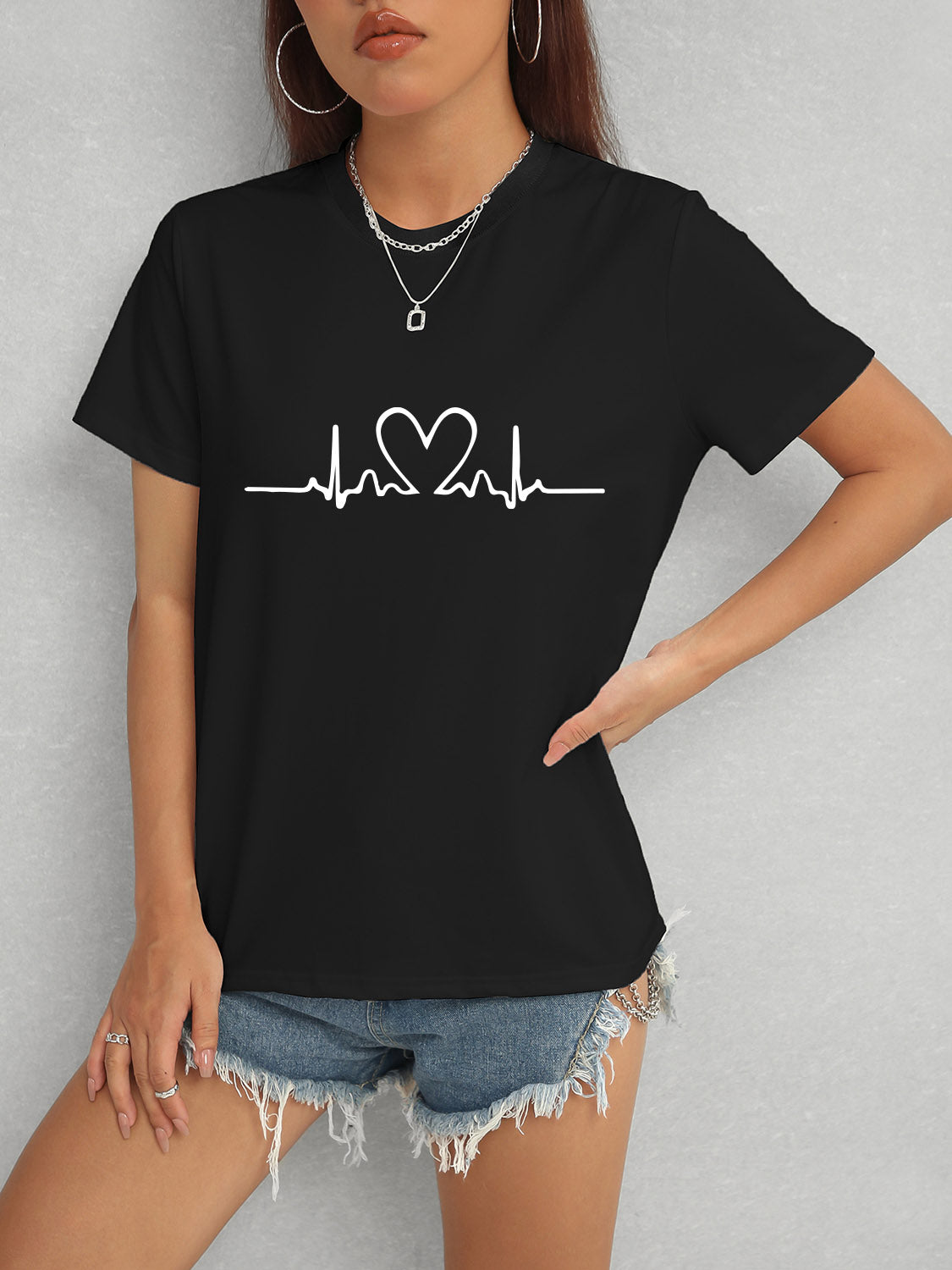 Heart-Beat Short Sleeve T-Shirt