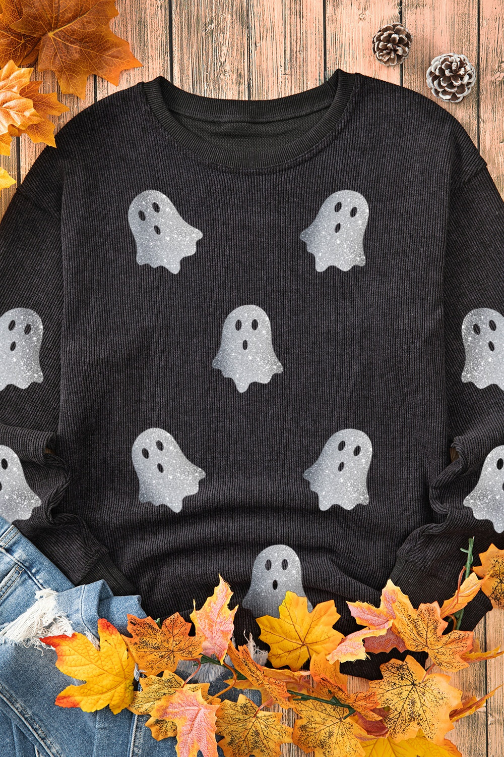 Glitter Ghost Long Sleeve Sweatshirt