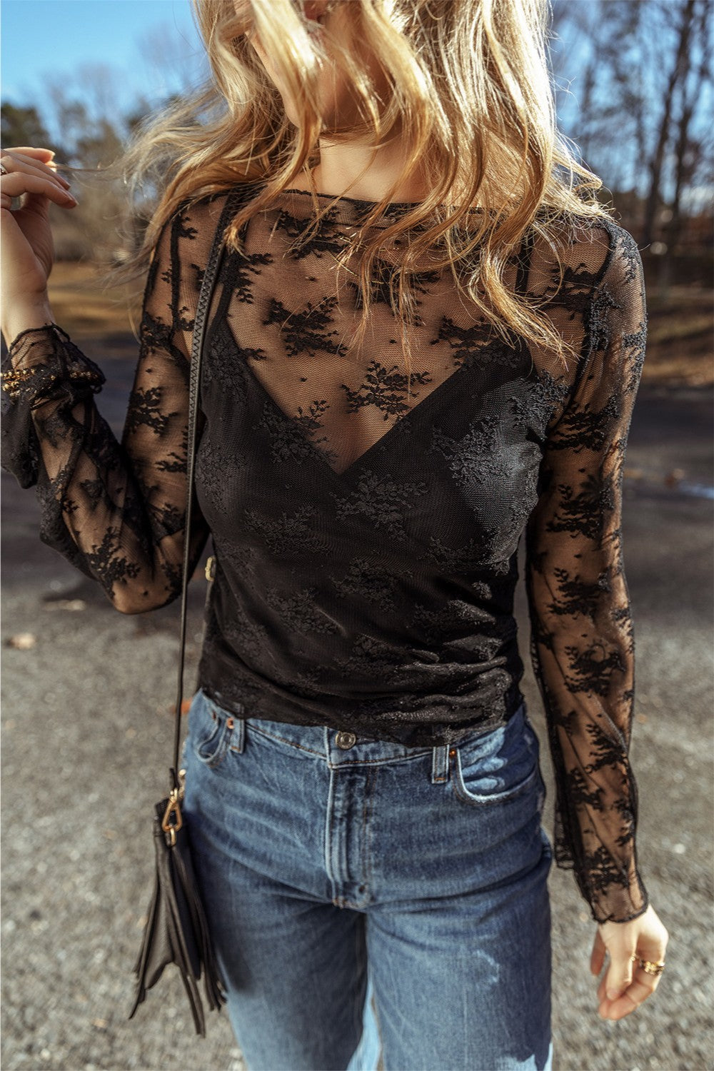 Lace Long Sleeve Blouse