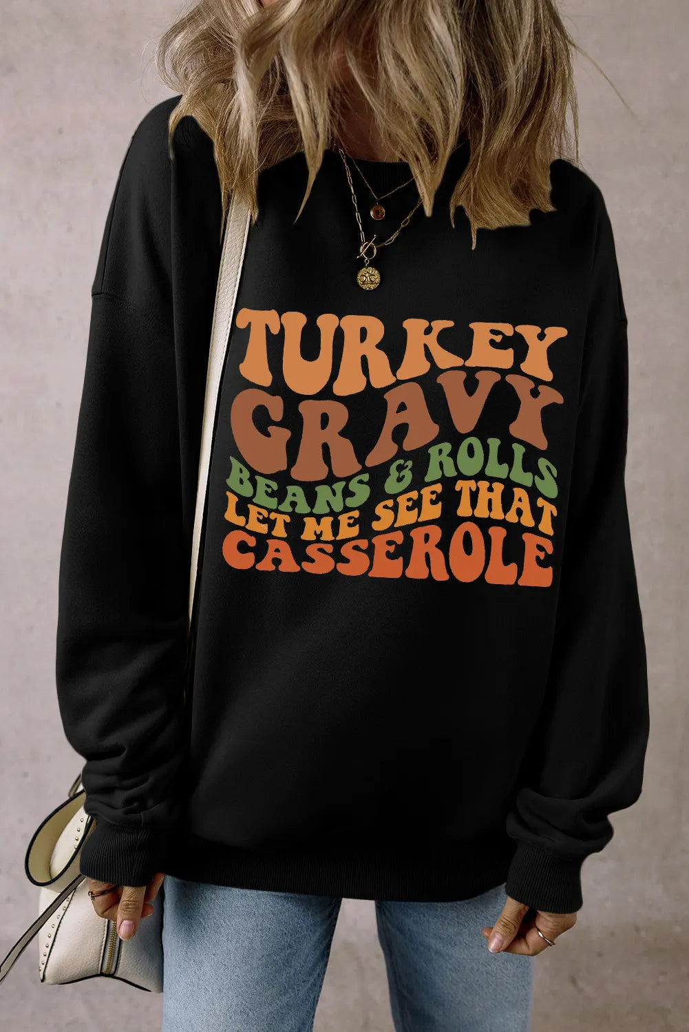 Turkey Graphic Long Sleeve Sweatshirt