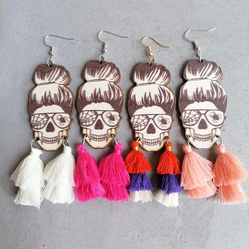 Spider Grandma Tassel Dangle Earrings