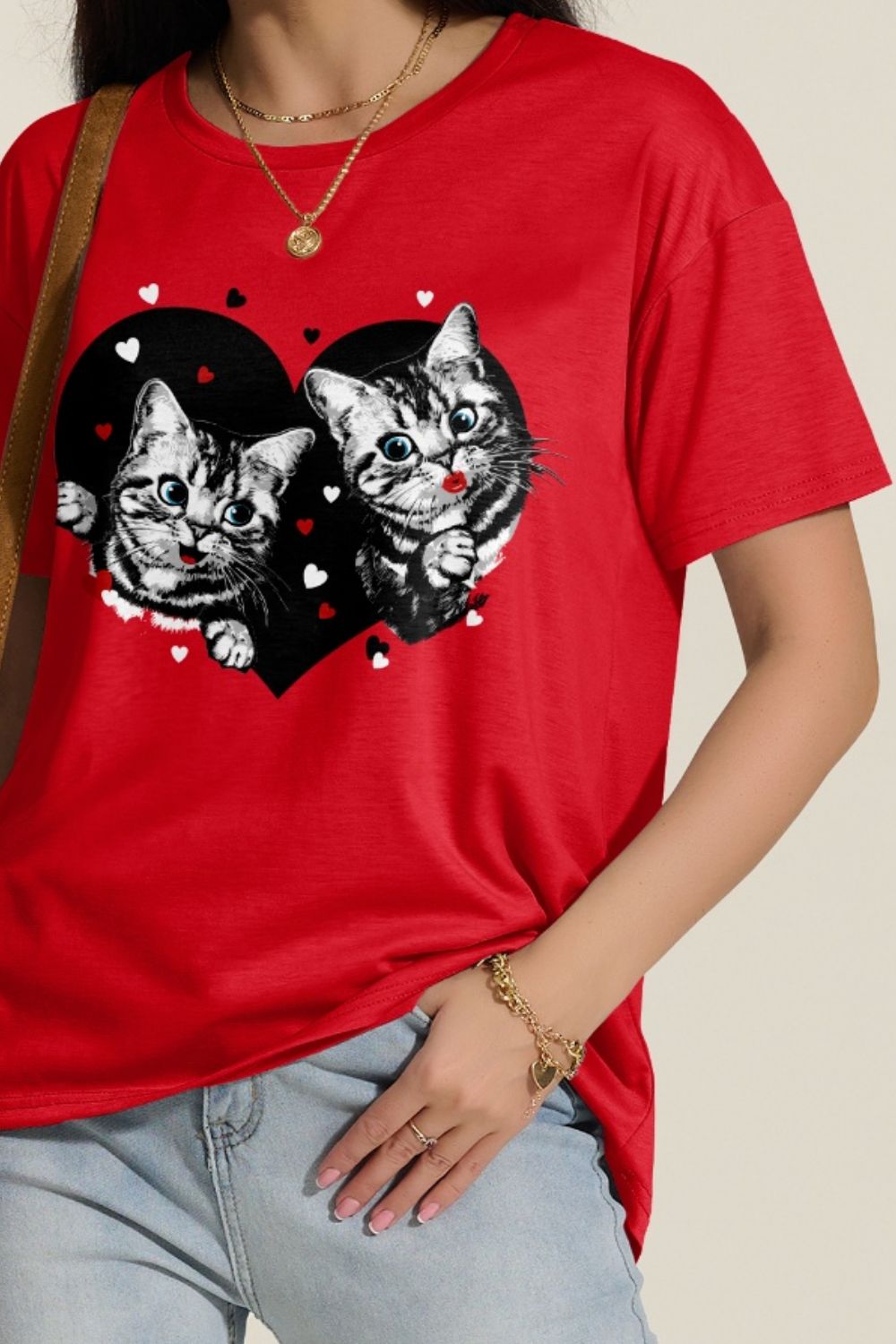 FAM-FAM Cat Dropped Shoulder T-Shirt