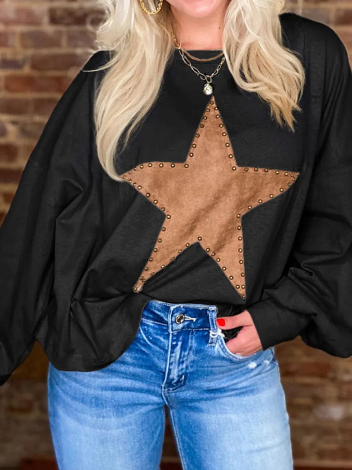 Star Long Sleeve Blouse