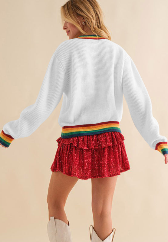 MERRY & BRIGHT Ribbed Sweater