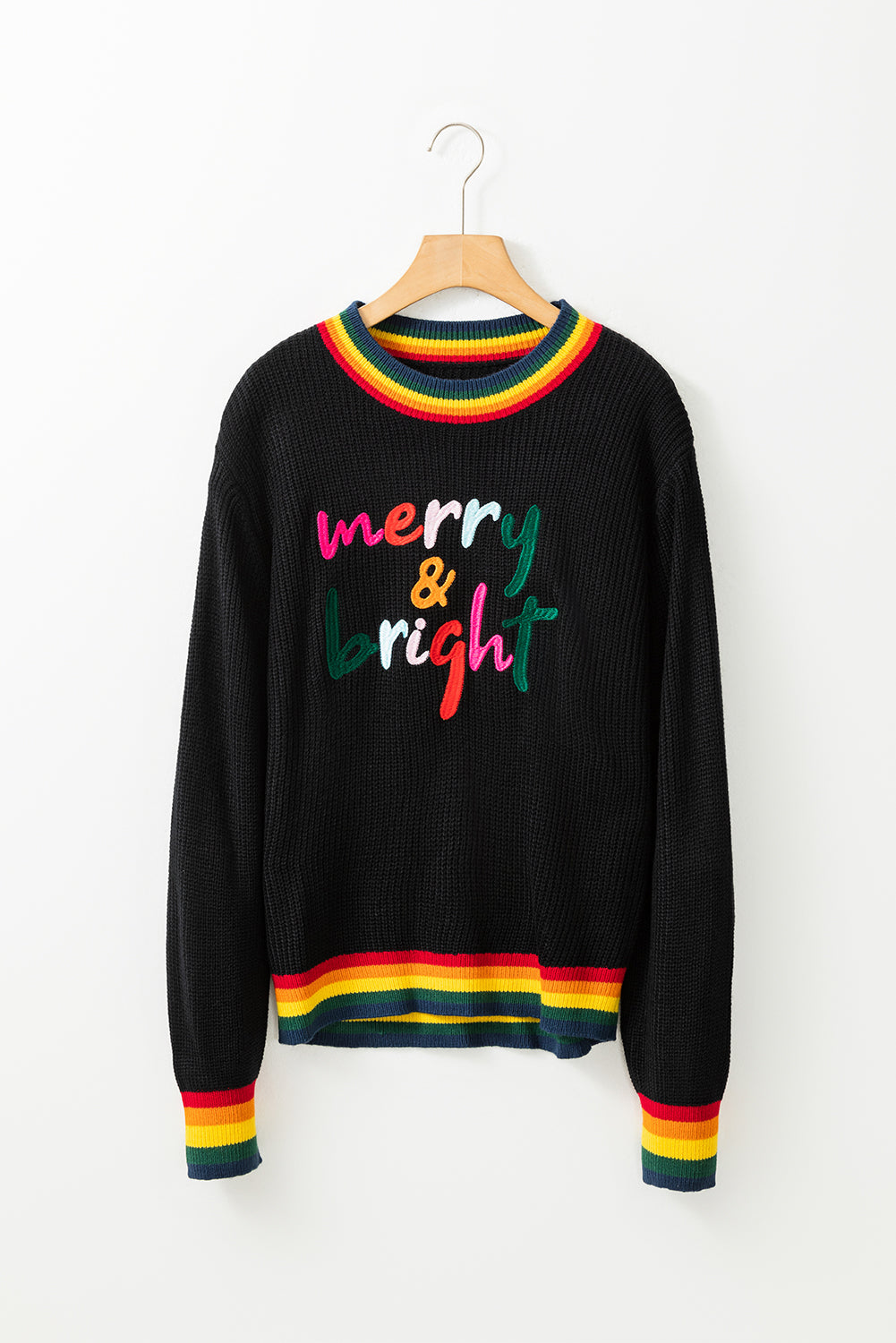 MERRY & BRIGHT Ribbed Sweater