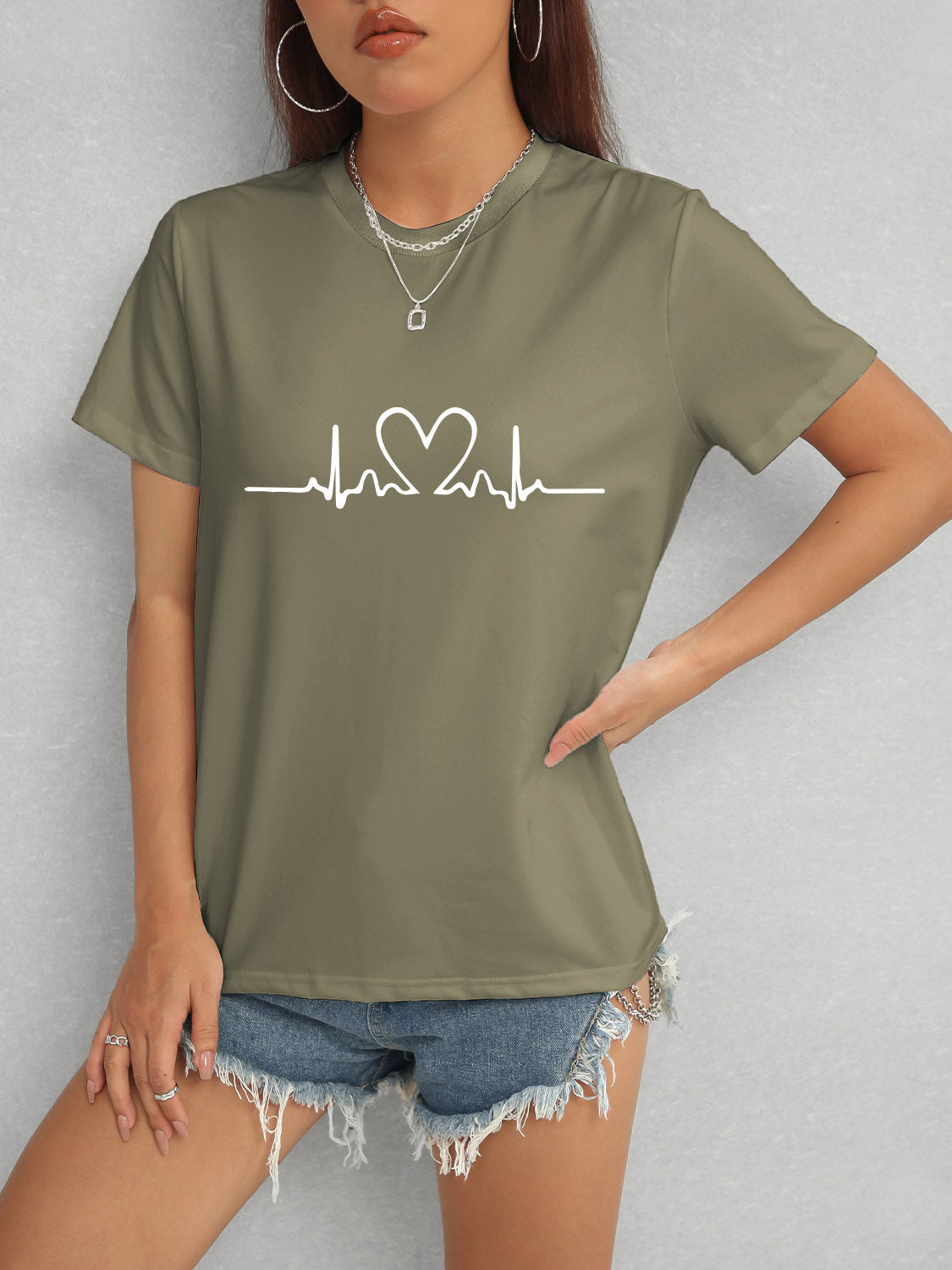 Heart-Beat Short Sleeve T-Shirt