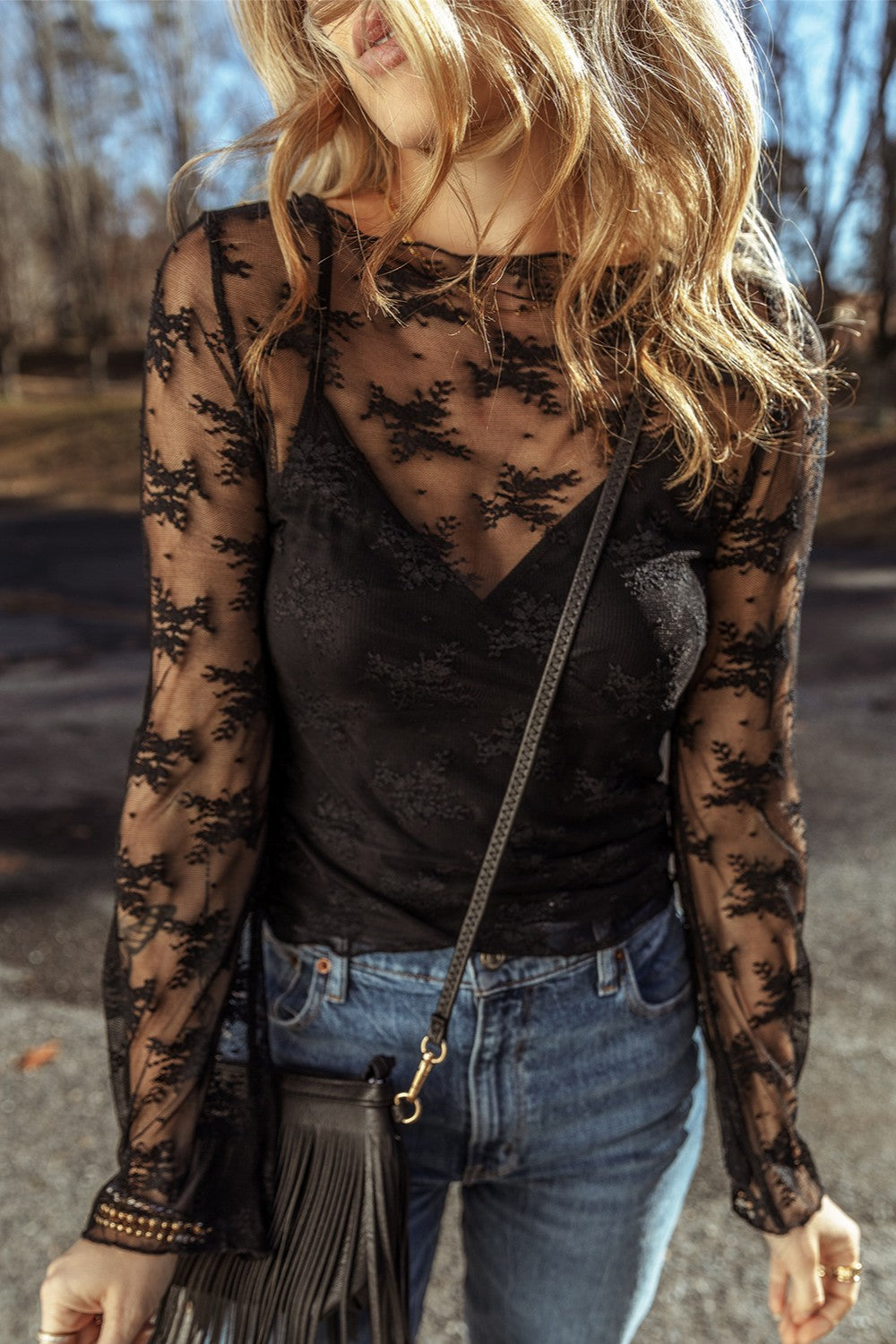 Lace Long Sleeve Blouse