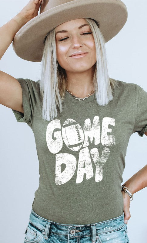 Distressed Game Day Graphic Tee PLUS