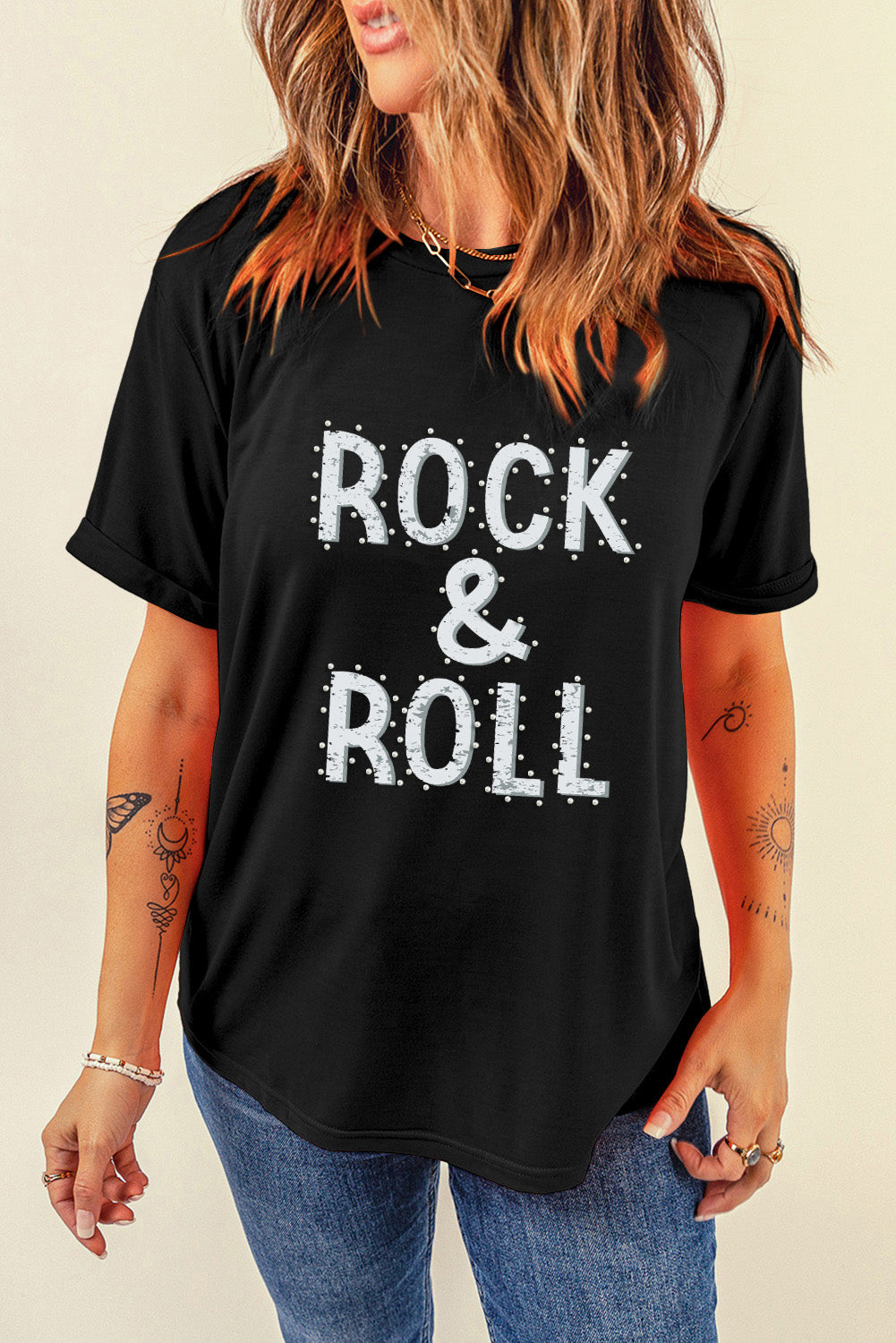 Rock & Roll Graphic Short Sleeve T-Shirt