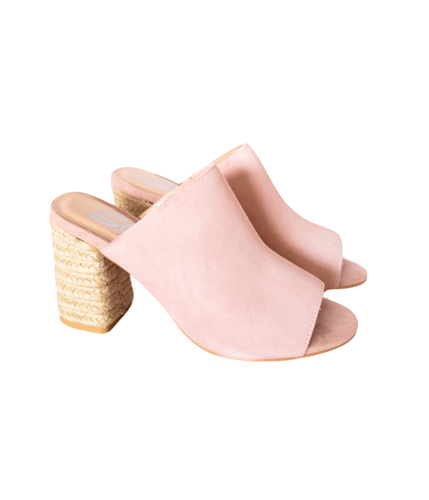 Helena Heeled Sandal in Blush Suede