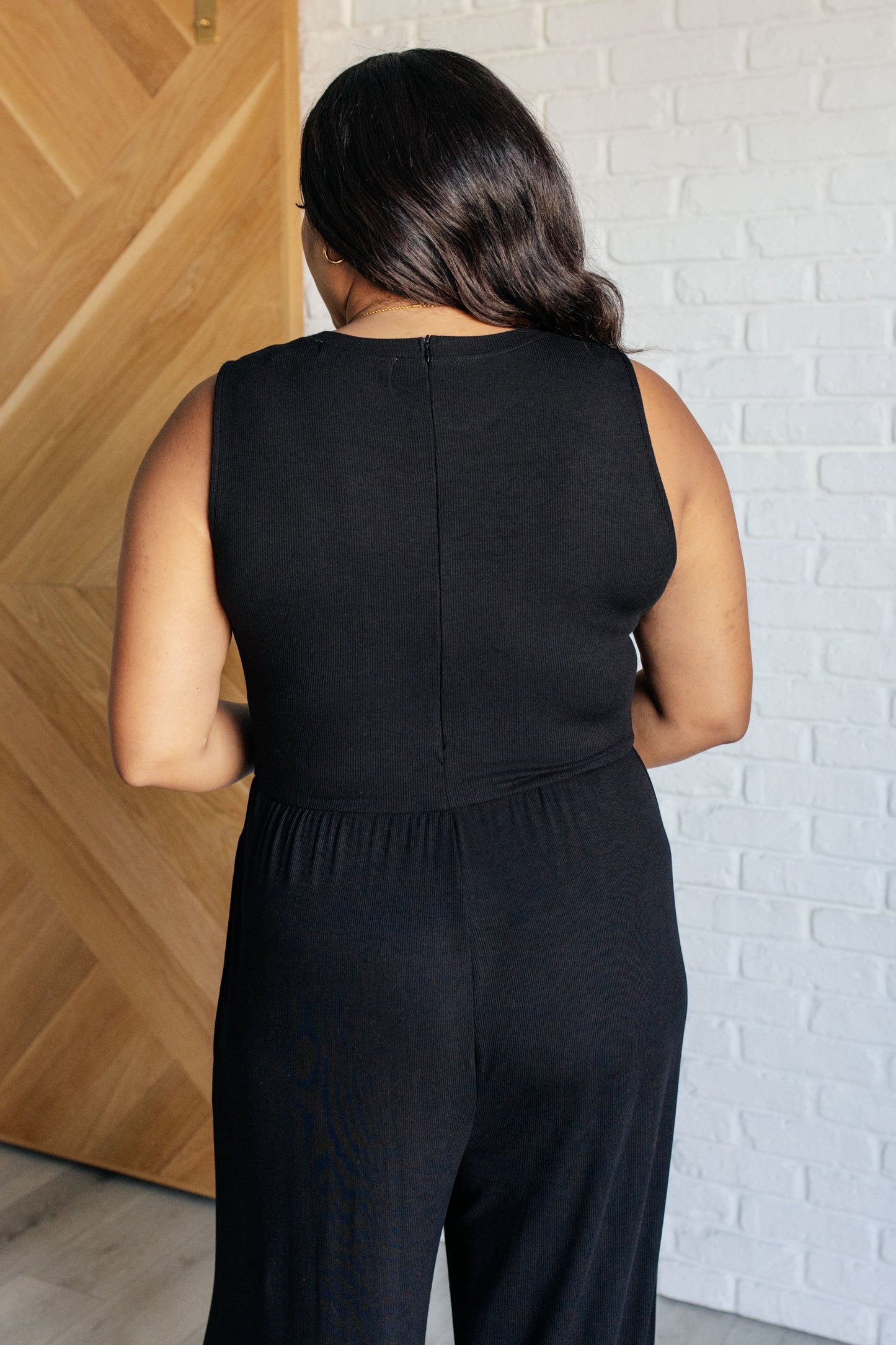 Hilary Wide Leg Jumpsuit in Black