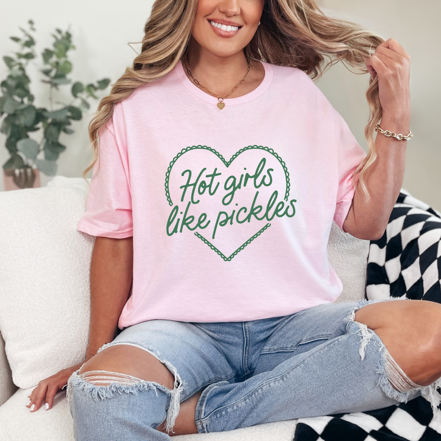Hot Girls Like Pickels Graphic Tee and Sweatshirt