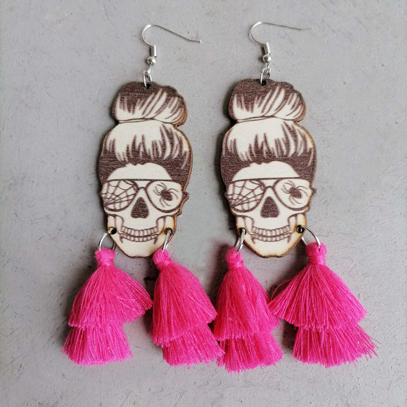 Spider Grandma Tassel Dangle Earrings