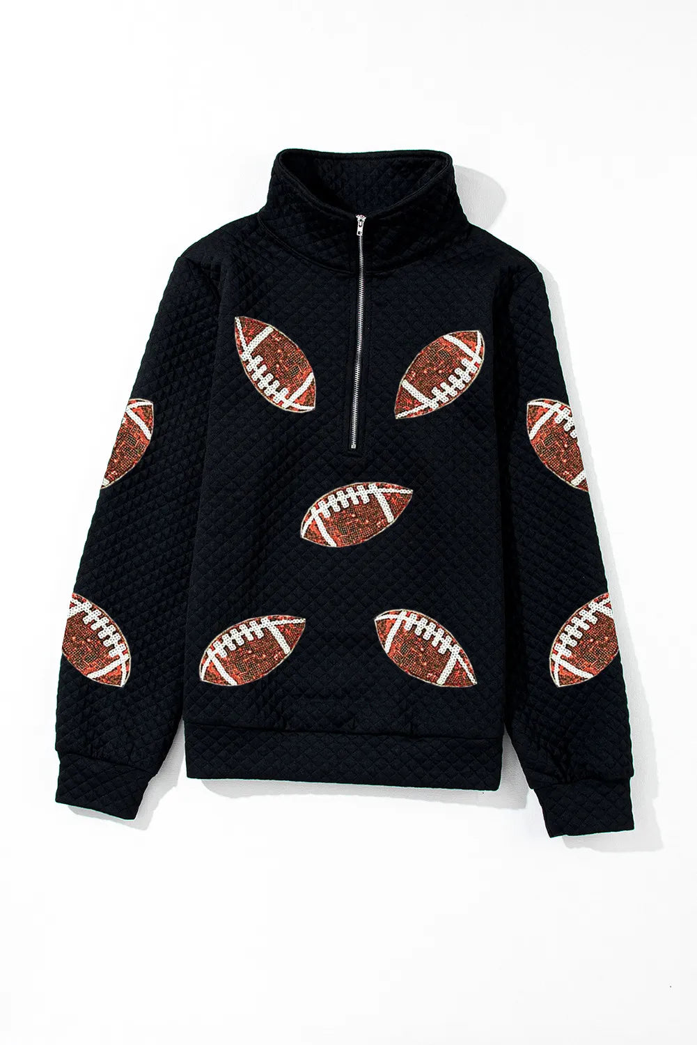 Sequin Football Sweatshirt