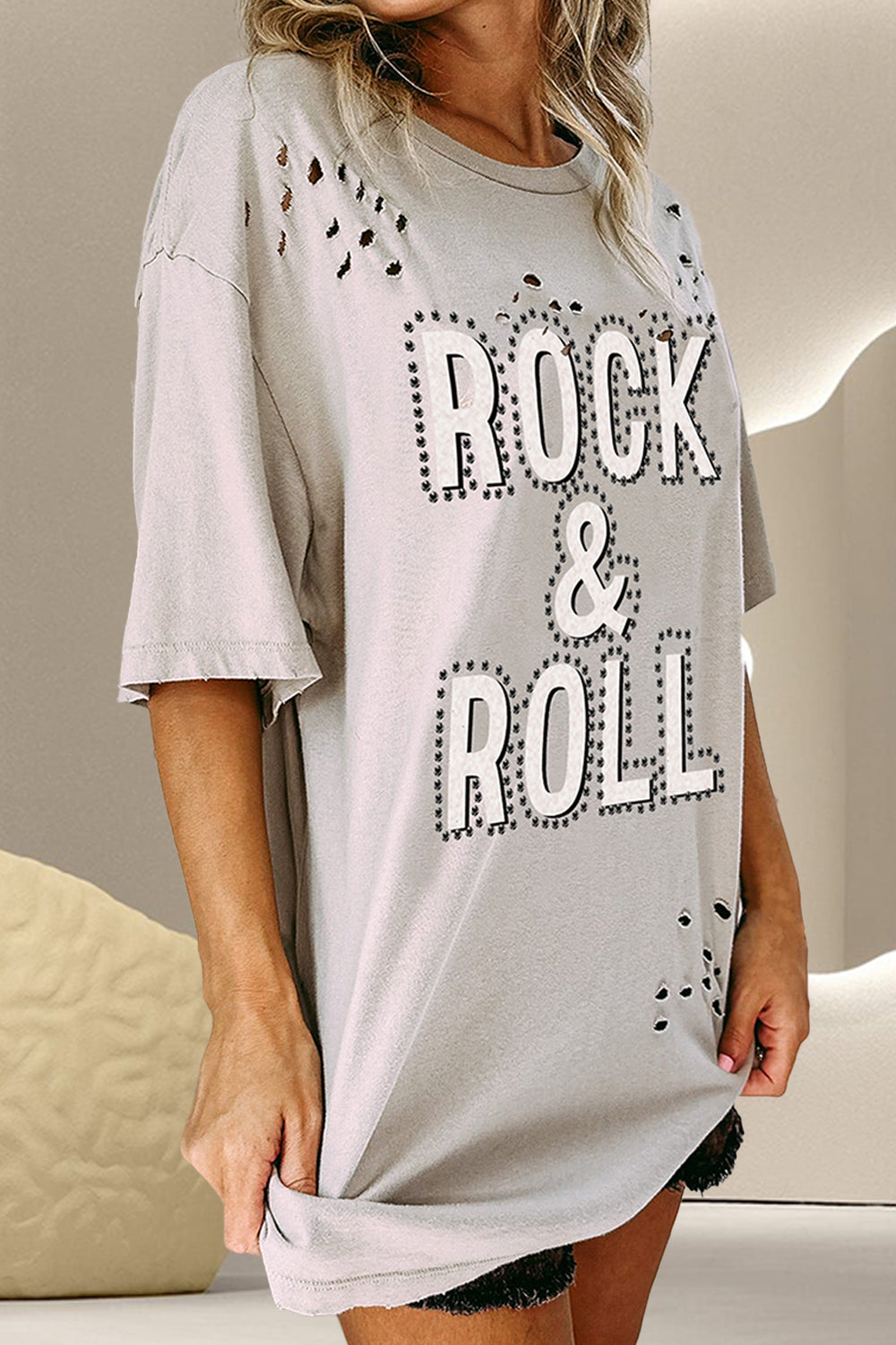 ROCK & ROLL Dropped Shoulder T-Shirt