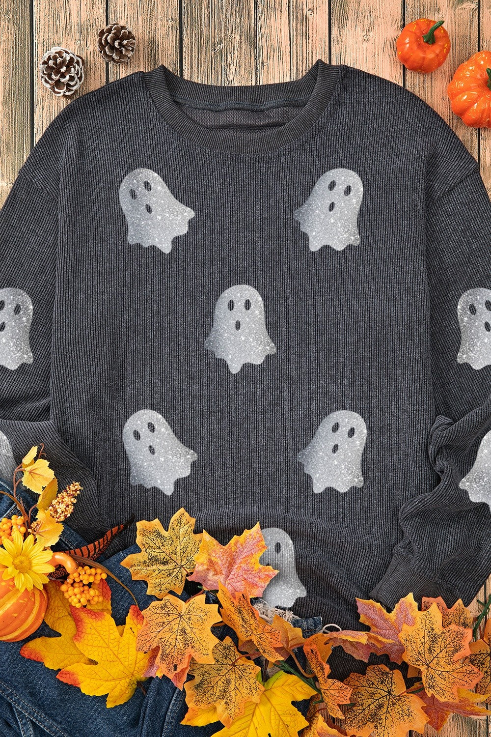 Glitter Ghost Long Sleeve Sweatshirt