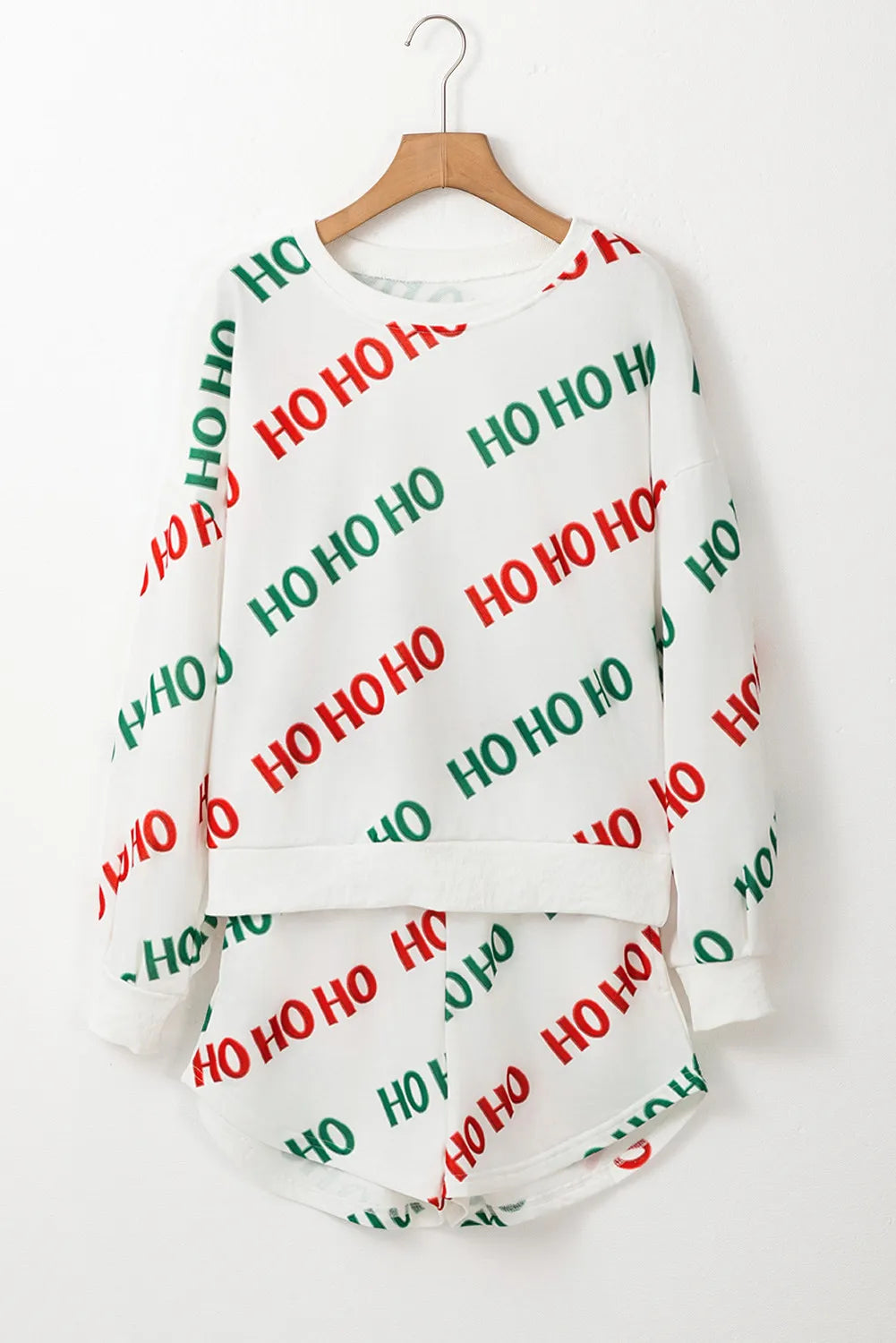 Ho Ho Ho Long Sleeve Top and Shorts Set