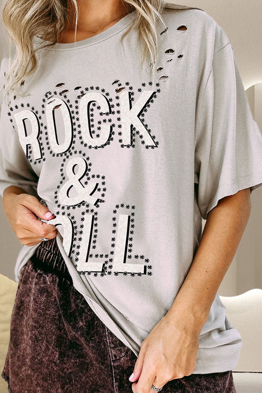 ROCK & ROLL Dropped Shoulder T-Shirt