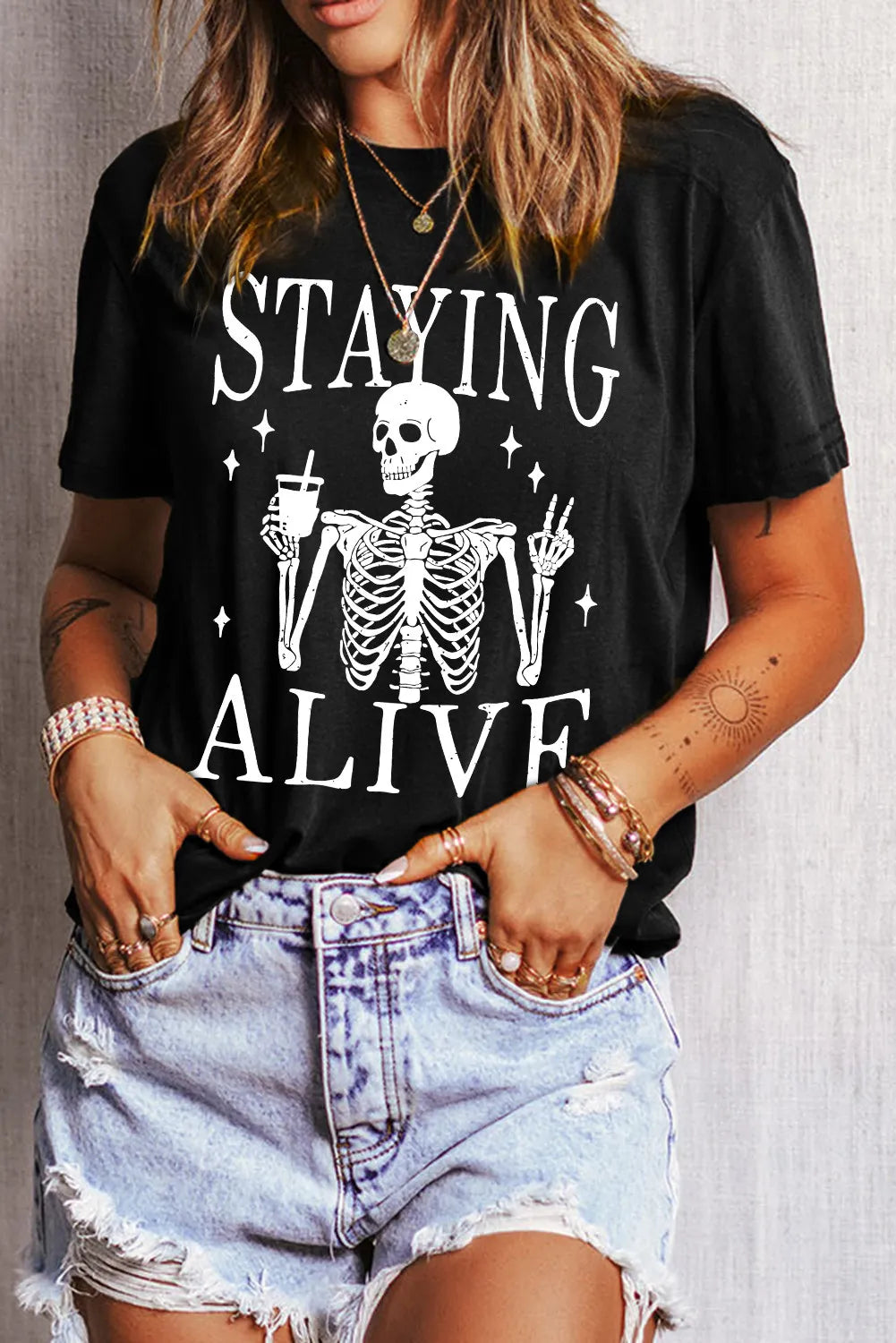 Staying Alive Graphic T-Shirt