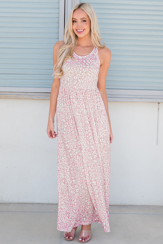 Leopard Sleeveless Maxi Dress