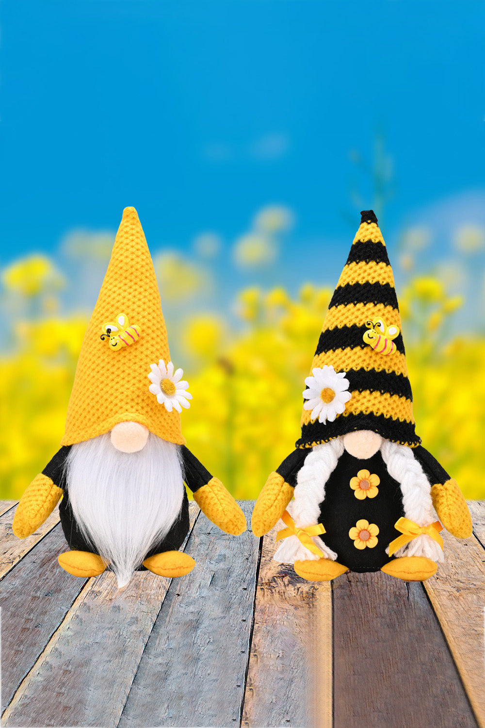 Bee and Flower Faceless Gnome