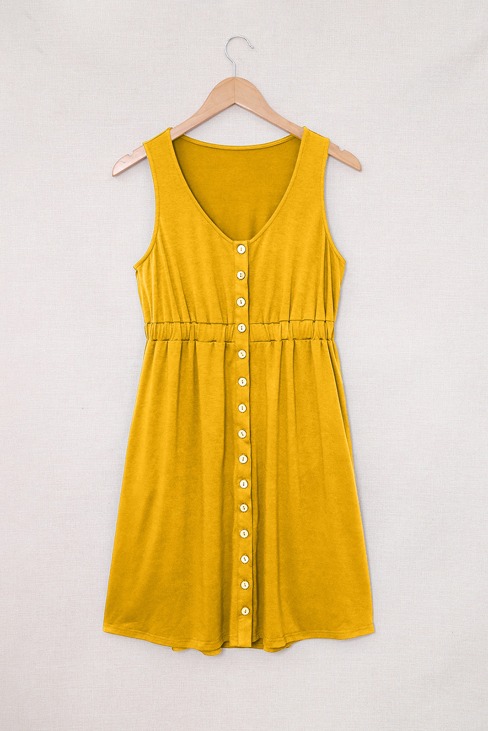 Magic Sleeveless Button Down Mini Dress