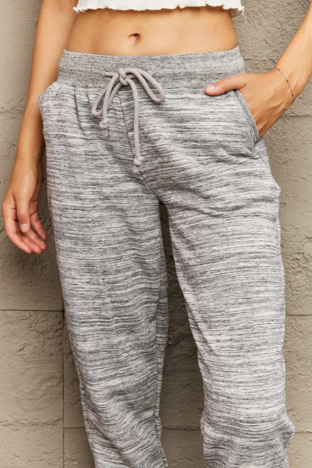 Tie Waist Long Sweatpants