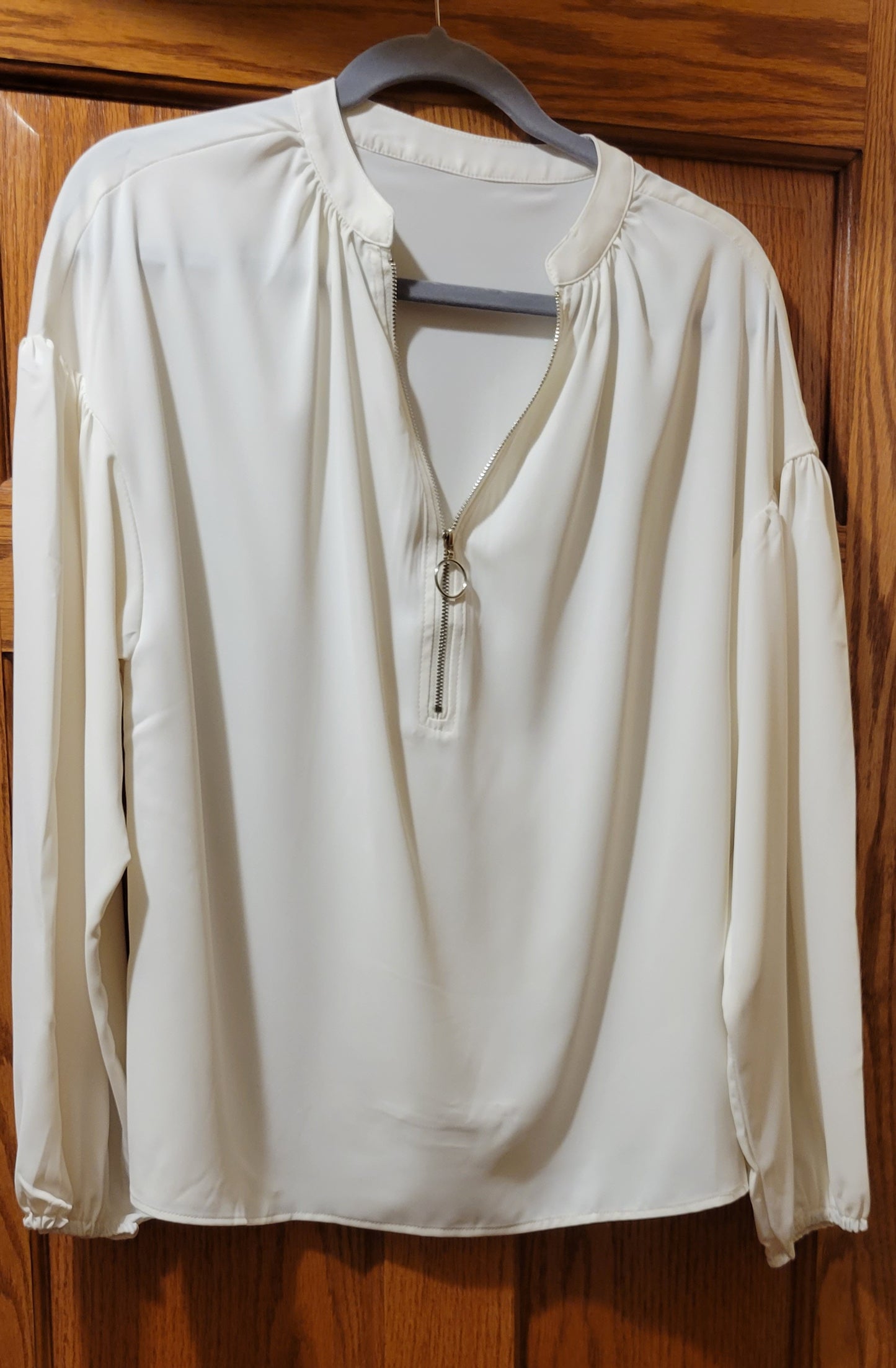 Ivory Zippered Top